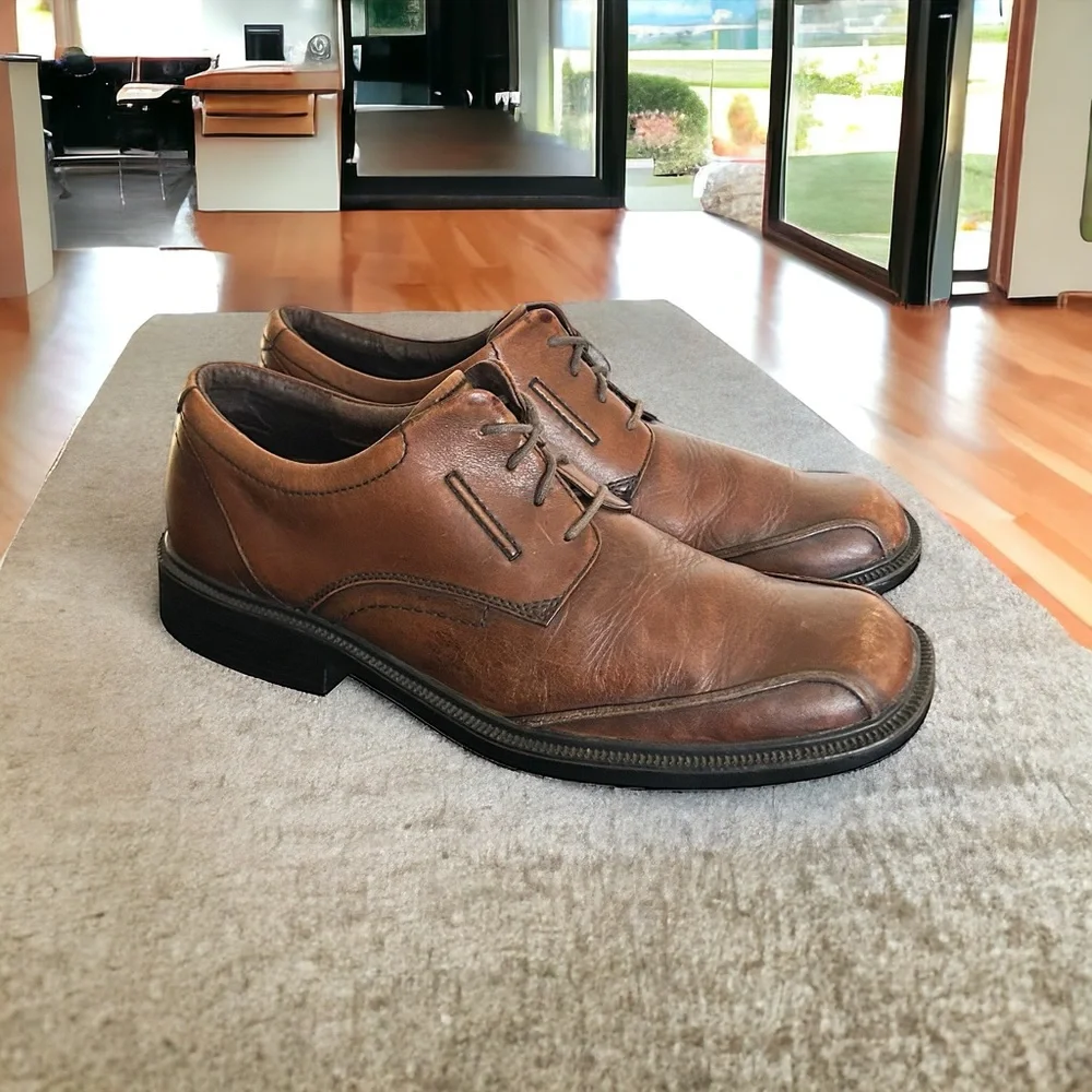 Clarks Active Air 73176 Mens Brown Leather Lace Oxfords Shoes Size 10 M